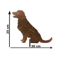 Rostfigur Labrador H: 25 cm, Gartendeko, Metallfigur Hund...
