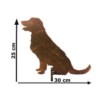 Rostfigur Labrador H: 25 cm, Gartendeko, Metallfigur Hund im Rost Design, Edelrost, Geschenk für Hundebesitzer