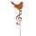 Blumenstecker Vogel auf Notenschlüssel H: 47 cm im Rost Design - Dekofigur für den Garten, Rostfigur, Gartendeko, Gartenstecker