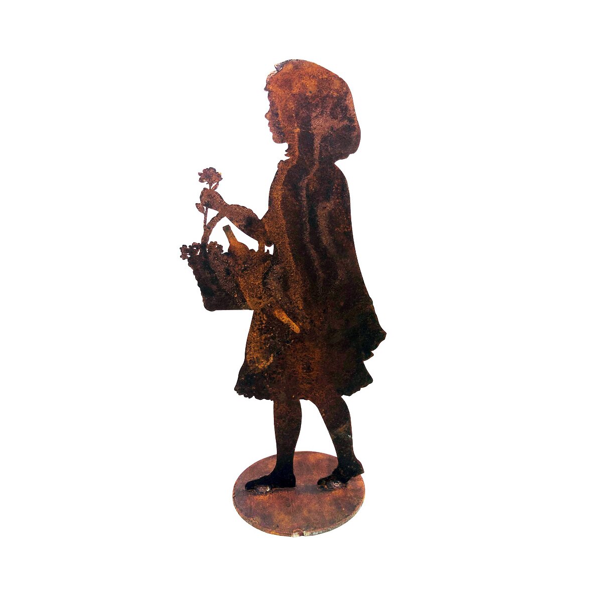Rostfigur Rotkäppchen H 40cm Rost Design, Dekofigur für den Garten