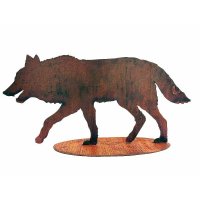 Rostfigur gehender Wolf H: 19cm - Rost Design,Dekofigur für den Garten, Gartendeko