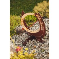 Rostfigur Sonnenuhr H: 57 cm - Rost Design, Dekofigur für den Garten, Gartendeko, Terrassendeko, Edelrost