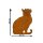 Rostfigur Katze H: 35 cm (Blick n. oben) Gartendeko, Metallfigur Katze im Rost Design, Edelrost