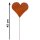 Gartenstecker Herz 42 cm im Rost Design - Rostfigur für den Garten, Gartendeko