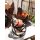 Rostfigur Windlicht Vögel auf Ast 25x15 cm mit Kerzenglas - Dekofigur im Rost Design, Kerzenhallter, Gartendeko, Metalldeko