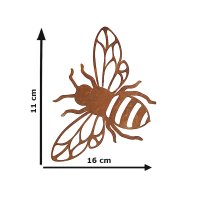 Biene im Rost Design 16cm - Dekofigur, Rostfigur für den Garten, Gartendeko, Metalldeko