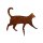 Blumenstecker Katze gehend 8cm im Rost Design - Rostfigur für den Garten, Gartendeko, Metalldeko