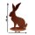 Dekofigur Hase im Rost Design H: 40cm - Gartendeko Ostern, Osterhase für den Garten, Frühlingsdeko, Rostfigur