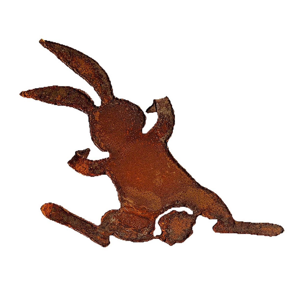 Dekoration Zu Ostern Holz Und Metall Verrostet Rost Braun Hase Osterei