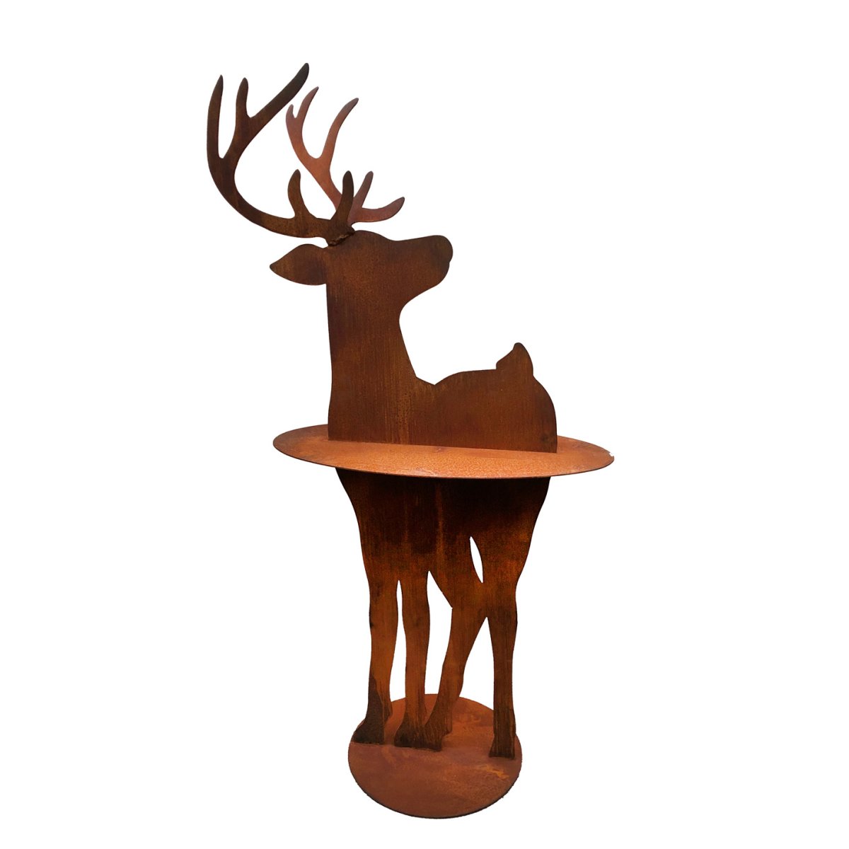 Rostfigur Hirsch groß, H 100 cm Rost Design, Dekofigur für den Gar