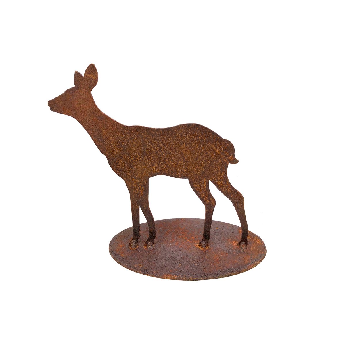 Rostfigur Reh H 15 cm Rost Design, Dekofigur für den Garten, Garte
