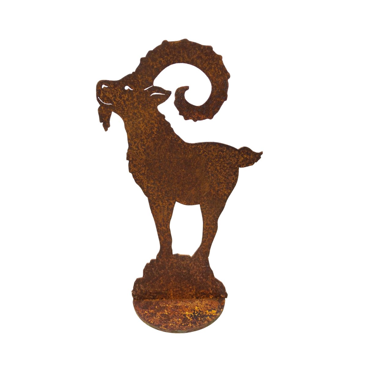Rostfigur Steinbock H 20 cm Rost Design, Dekofigur für den Garten