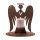 Dekofigur Engel mit Kerzenhalter H: 32 cm im Rost Design - Rostfigur, Gartendeko im Advent, Weihnachtsdeko