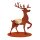 Dekofigur Hirsch mit Teelichthalter H: 19 cm im Rost Design - Rostfigur, Weihnachten, Landhaus Deko, Kerzenhalter