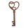 Dekofigur Herz Schlüssel L: 18 cm im Rost Design - Herzschlüssel, Rostfigur, Gartendeko