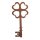 Dekofigur Kleeblatt Schlüssel L: 18 cm im Rost Design - Kleeblattschlüssel, Glücksbringer, Rostfigur, Gartendeko