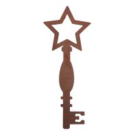Dekofigur Stern Schlüssel L: 19 cm im Rost Design -...