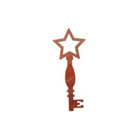 Dekofigur Schlüssel als 3er Set - Stern, Herz, Kleeblatt - im Rost Design - Gartendeko, Rostfigur, Wanddeko