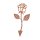 Blumenstecker Rose H:52 cm im Rost Design - Gartenstecker Blume, Rostfigur für den Garten, Gartendeko, Metalldeko