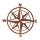 Rostfigur Wandbild Kompass D: 52 cm - maritime Gartendeko Rost, Metalldeko maritim
