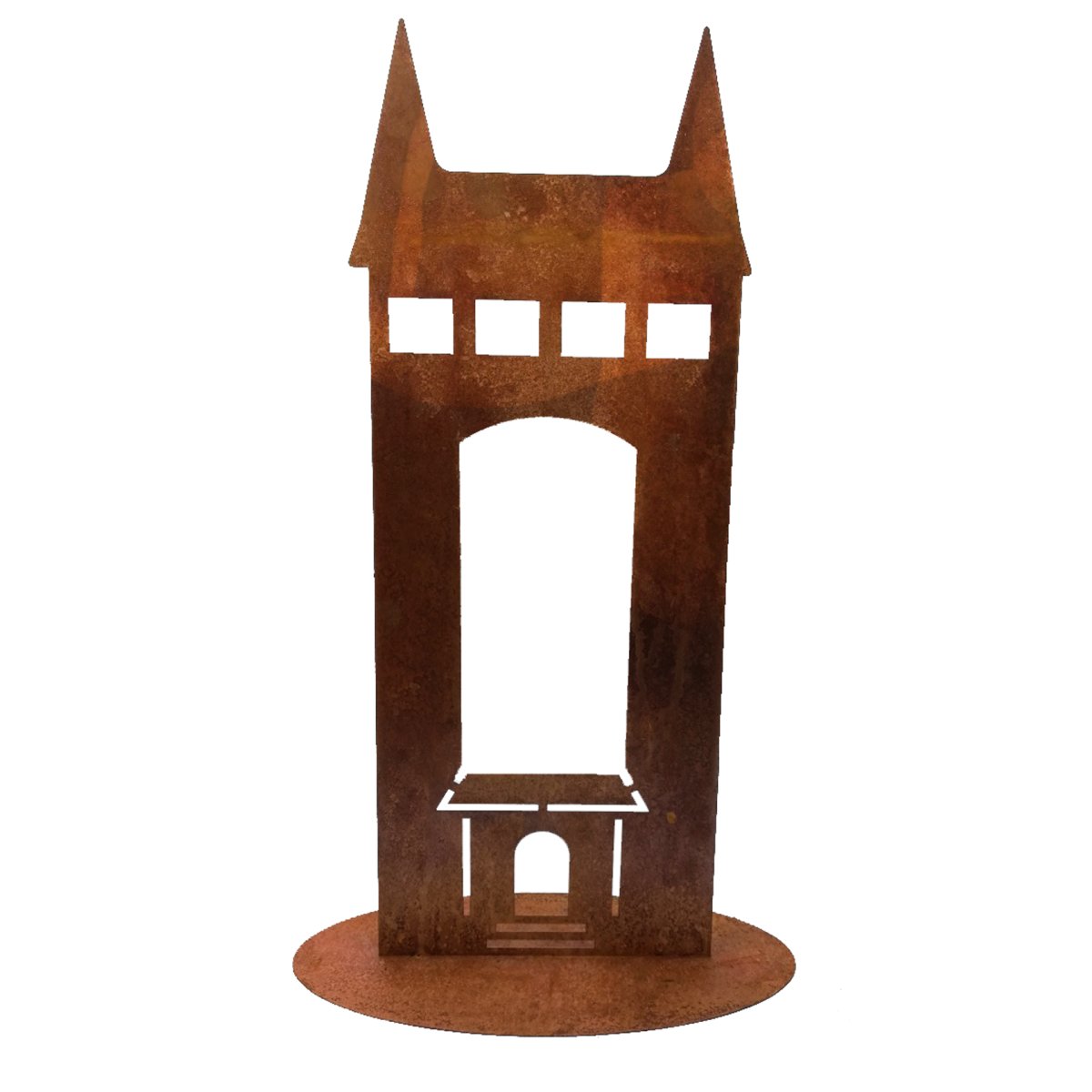Rostfigur Schönbergturm Pfullingen H 50 cm Dekofigur für den Garte