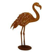 Rostfigur Flamingo H: 77 cm - Vogel im Rost Design,...