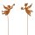 Blumenstecker fliegende Engel (2er Set) 28 cm im Rost Design - Rostfigur für den Garten, Gartendeko Advent, Gartenstecker,  Weihnachten