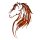 Scherenschnitt Pferdekopf 60x40 cm Wandbild im Rost Design - Rostfigur Pferd, Deko Bild, Gartendeko, Metalldeko, Terrassendeko