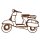 Wanddeko Motor Roller 60x45 cm Scherenschnitt im Rost Design - Rostfigur Wandbild Motorroller, Deko Bild, Gartendeko, Metalldeko, Terrassendeko