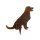 Blumenstecker Hund Labrador im Rost Design H: 15 cm - Rostfigur für den Garten, Gartendeko, Metalldeko