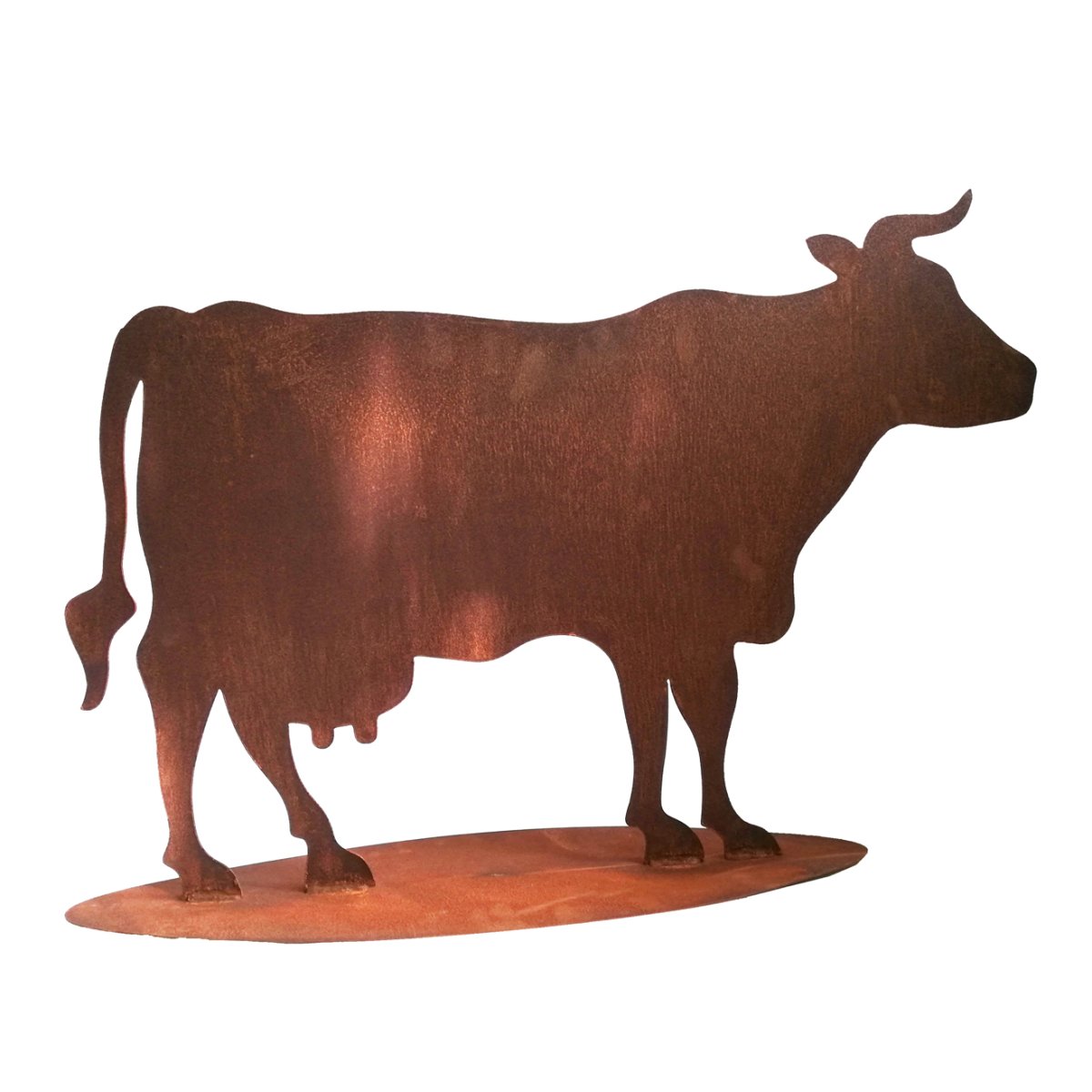 Rostfigur Kuh H 50cm Rost Design, Dekofigur für den Garten, Bauern