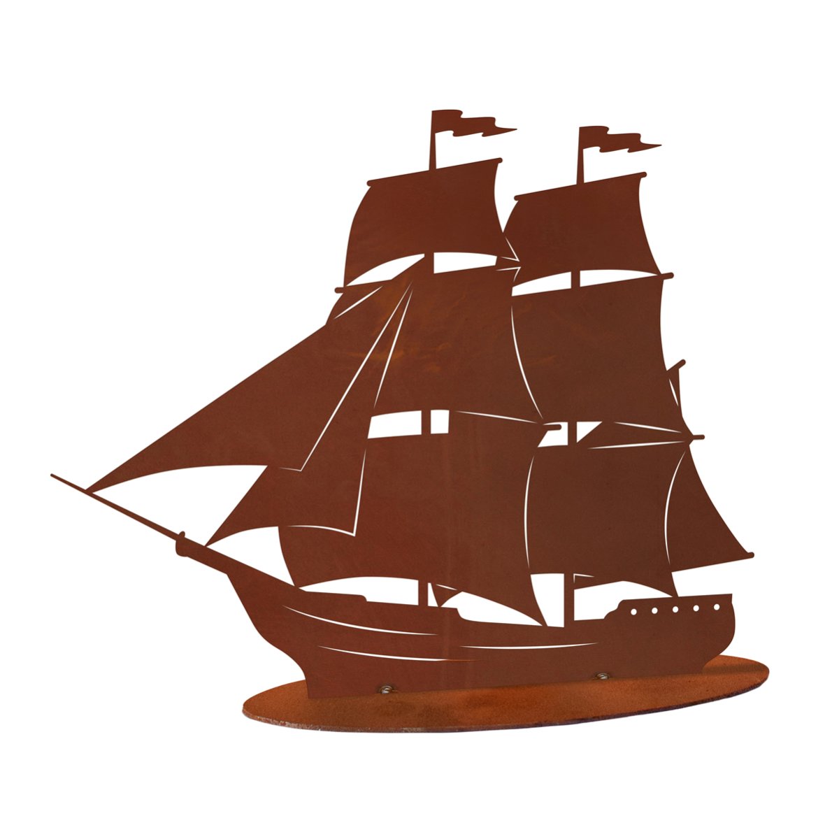 Rostfigur Segelschiff H30 cm Dekofigur Segelboot, maritime Gartend