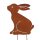 Dekofigur Gartenstecker Hase 11x14 cm im Rost Design - Gartendeko Ostern, Osterhase für den Garten, Frühlingsdeko, Rostfigur