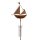 Gartenstecker Segelschiff mit Regenmesser H:130 cm im Rost Design - Niederschlagsmesser Segelboot, maritime Gartendeko Schiff, Metalldeko maritim