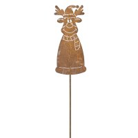 Weihnachtlicher Gartenstecker Elch H:115 cm - Winterdeko,...