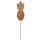 Weihnachtlicher Gartenstecker Katze H:115 cm - Winterdeko, Weihnachtsdeko, Rost Design, Dekofigur für den Garten, Gartendeko, Metalldeko