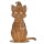 Rostfigur Weihnachtliche Katze H:30 cm - Winter im Rost Design, Dekofigur für den Garten, Gartendeko, Metalldeko