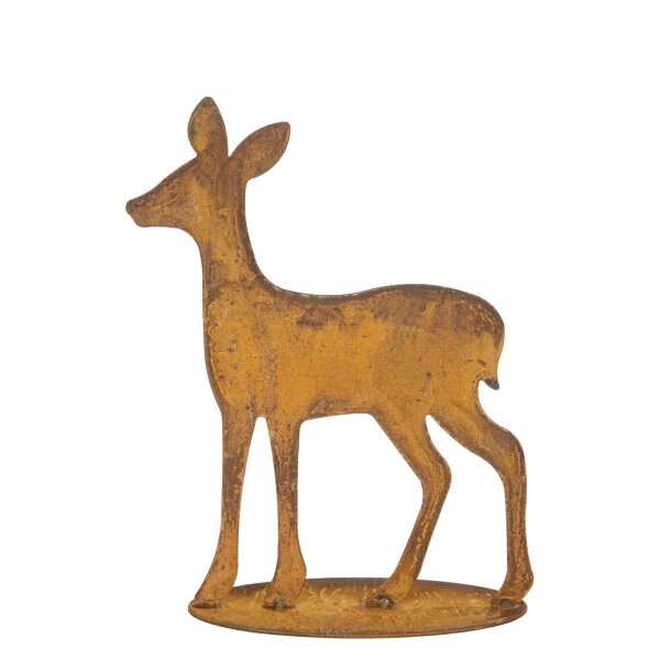 Rostfigur Hirschkuh H:25 cm - Winterdeko, Jäger, Weihnachtsdeko, Rost Design, Dekofigur für den Garten, Gartendeko, Metalldeko