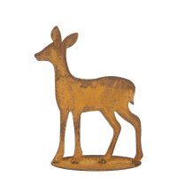 Rostfigur Hirschkuh H:25 cm - Winterdeko, Jäger,...