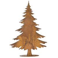 Rostfigur Tanne Tannenbaum H:45 cm - Winter im Rost...