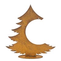 Rostfigur Tanne Tannenbaum H:30,5 cm mit Aussparung...