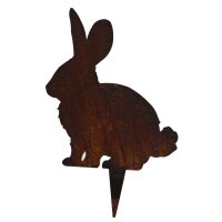 Dekofigur Gartenstecker Niedlicher Hase sitzend 22x14 cm...