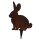Dekofigur Gartenstecker Niedlicher Hase sitzend 22x14 cm im Rost Design - Gartendeko Ostern, Osterhase für den Garten, Frühlingsdeko, Osterdeko, Rostfigur