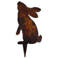 Dekofigur Gartenstecker Niedlicher Hase streckend 26x11,5...