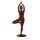 Rost Yogafigur Mädchen Eva in Baum Pose auf Platte 29x10 cm - Lebensenergie und Wohlbefinden als Gartendeko im Rost Design, Rostfigur Wellness