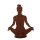 Rost Yogafigur Mädchen Svenja in Lotus Pose auf Platte 15x11,5 cm - Lebensenergie und Wohlbefinden als Gartendeko im Rost Design, Rostfigur Wellness