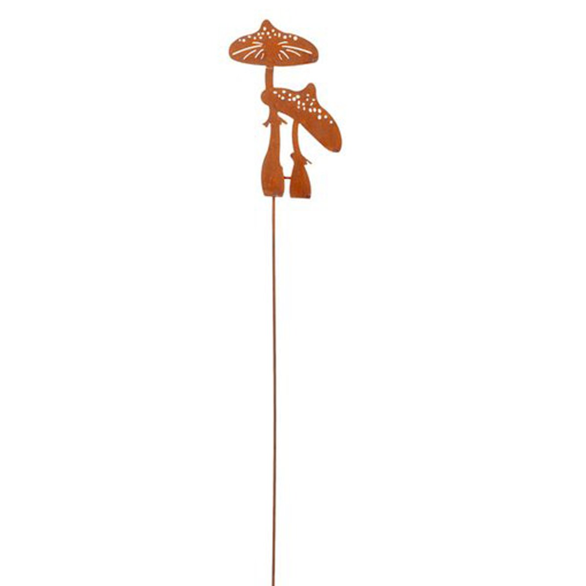 Gartenstecker Pilz im Rost Design Rostfigur für den Garten, Gartend
